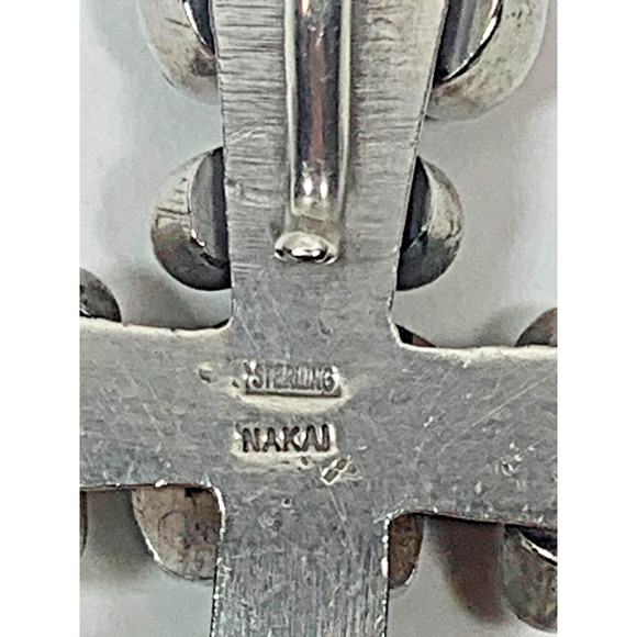 Nakai Navajo Indian Cross with Bear Fetish Sterling Silver - Picture 5 of 13